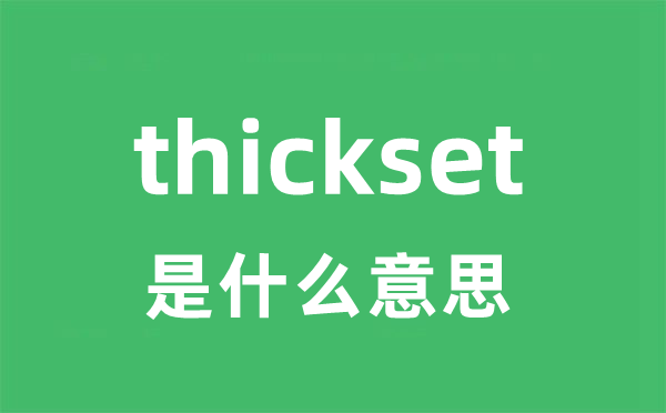 thickset是什么意思