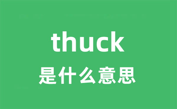 thuck是什么意思