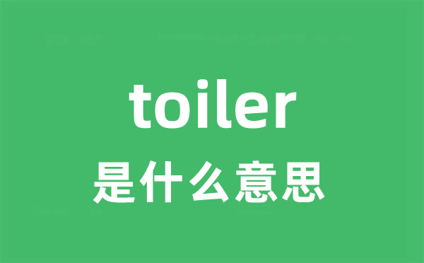 toiler是什么意思