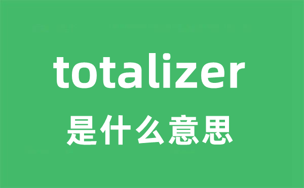 totalizer是什么意思