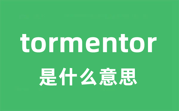 tormentor是什么意思