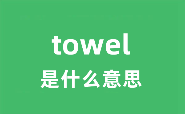 towel是什么意思