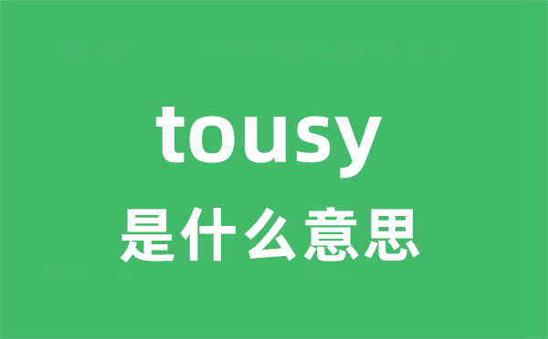 tousy是什么意思