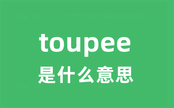 toupee是什么意思