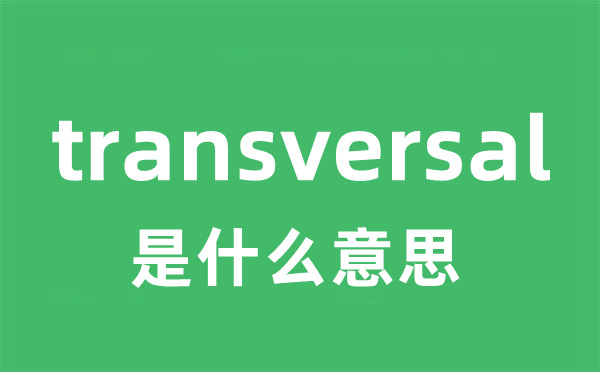 transversal是什么意思