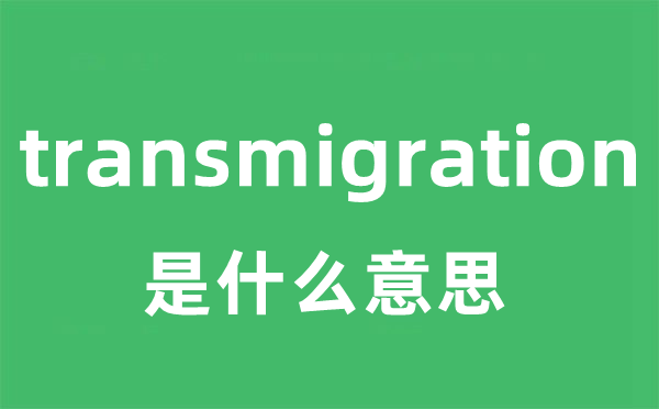 transmigration是什么意思