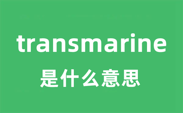 transmarine是什么意思