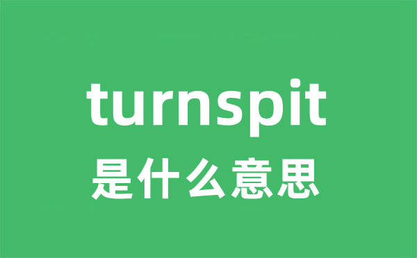 turnspit是什么意思