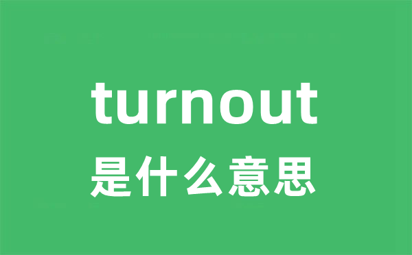 turnout是什么意思