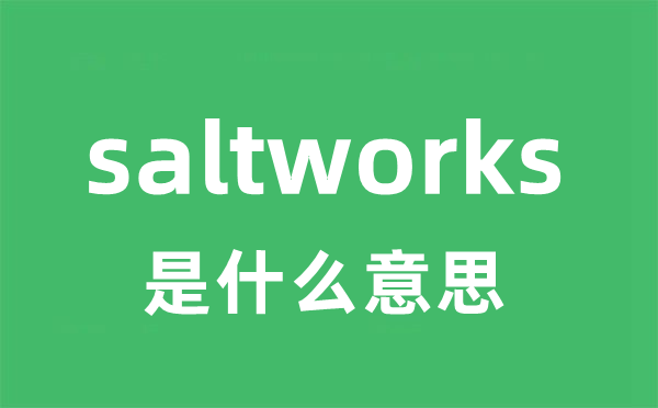 saltworks是什么意思