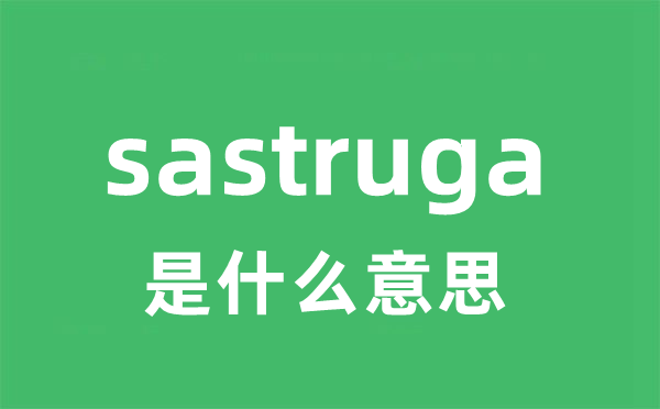 sastruga是什么意思