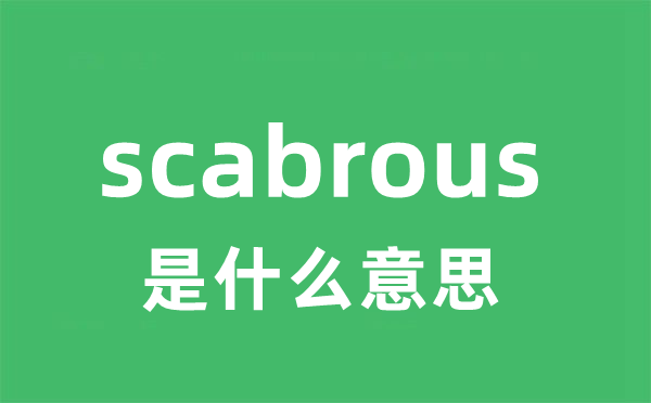 scabrous是什么意思