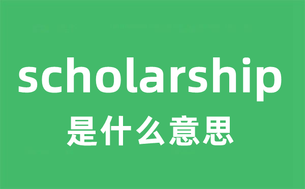 scholarship是什么意思