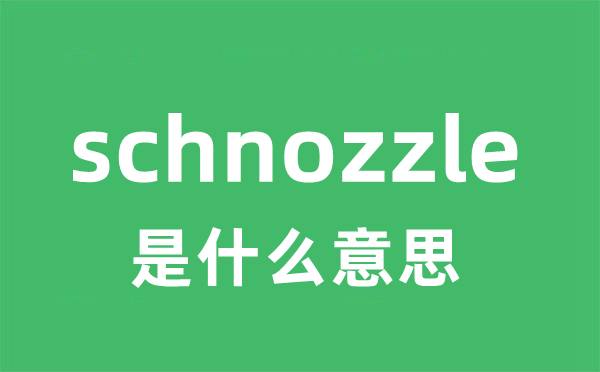 schnozzle是什么意思