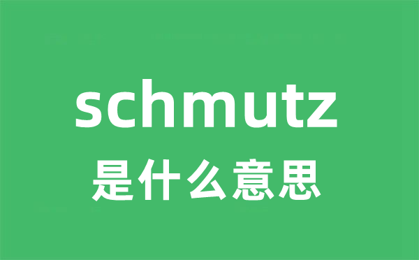 schmutz是什么意思