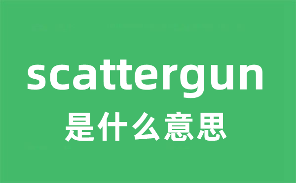 scattergun是什么意思