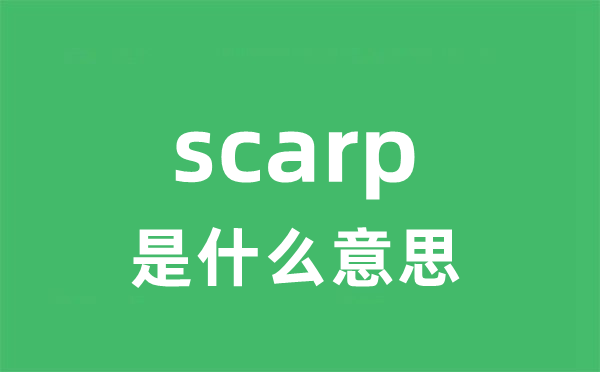 scarp是什么意思