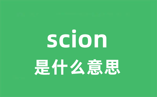 scion是什么意思