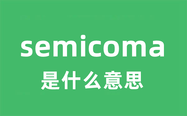 semicoma是什么意思