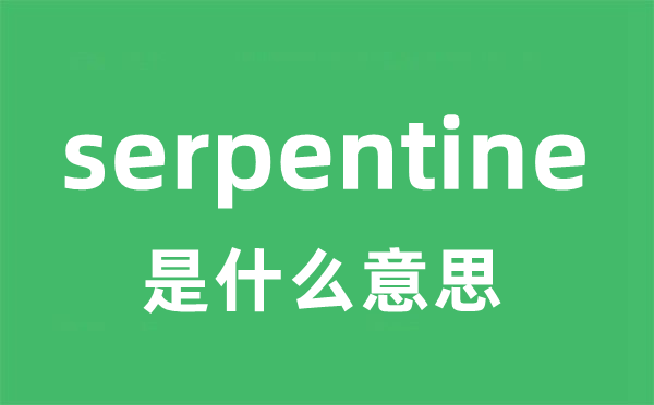 serpentine是什么意思