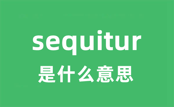 sequitur是什么意思