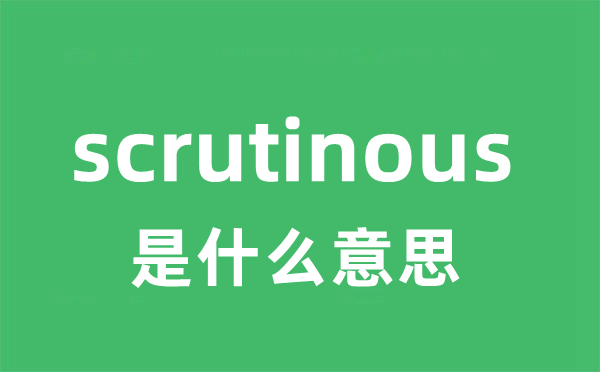 scrutinous是什么意思