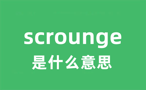 scrounge是什么意思