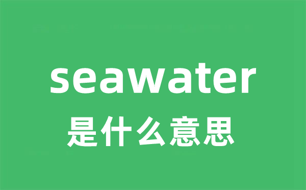 seawater是什么意思