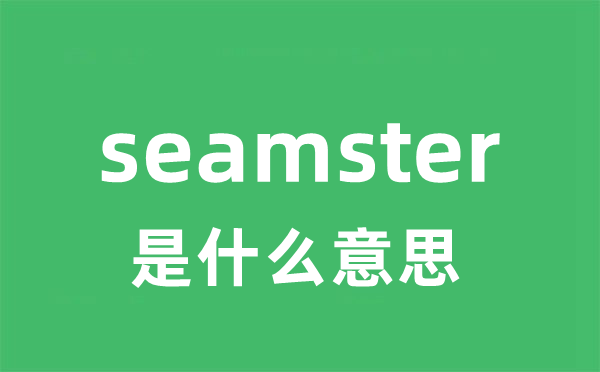 seamster是什么意思