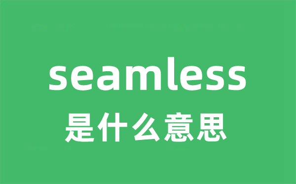 seamless是什么意思