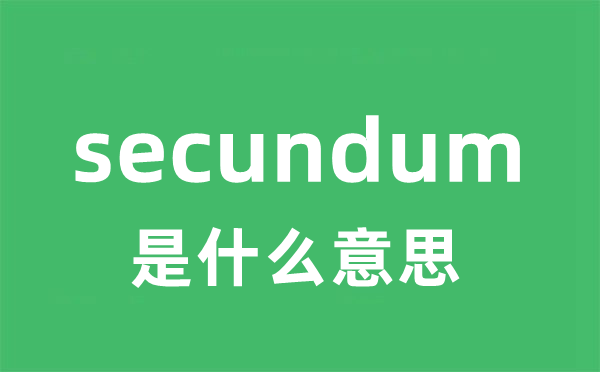 secundum是什么意思