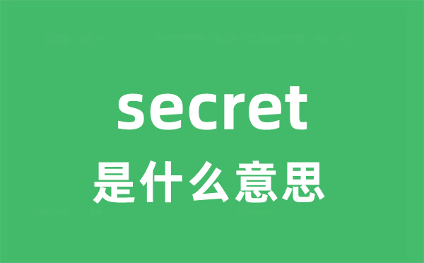 secret是什么意思