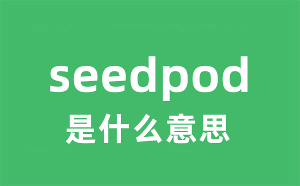 seedpod是什么意思