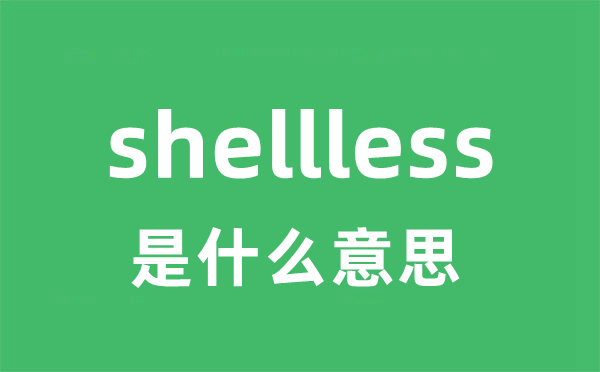 shellless是什么意思