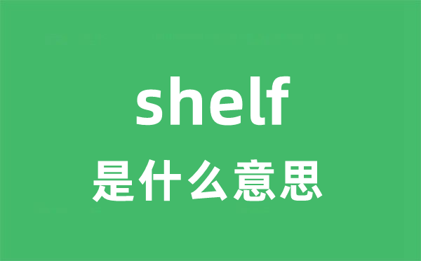 shelf是什么意思