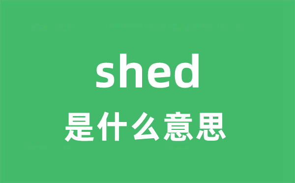 shed是什么意思