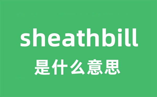 sheathbill是什么意思