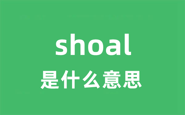 shoal是什么意思