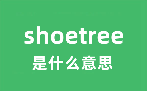 shoetree是什么意思