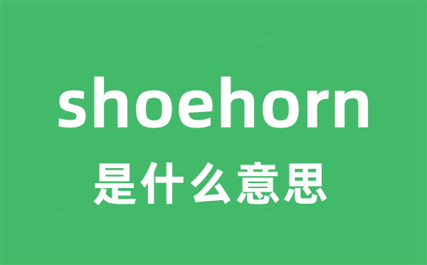 shoehorn是什么意思