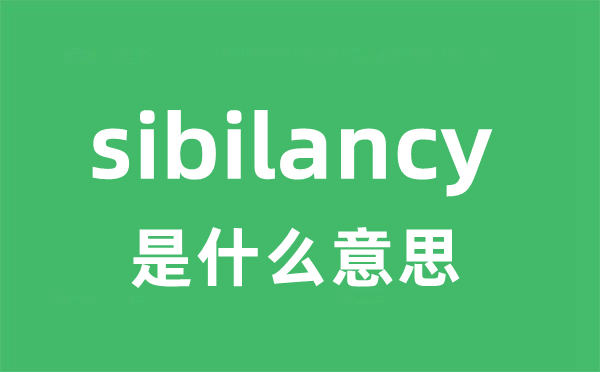 sibilancy是什么意思