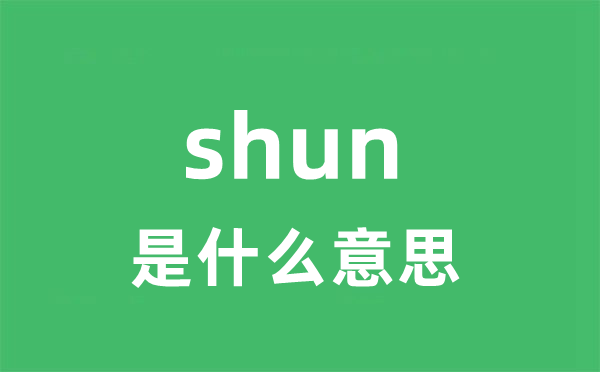 shun是什么意思