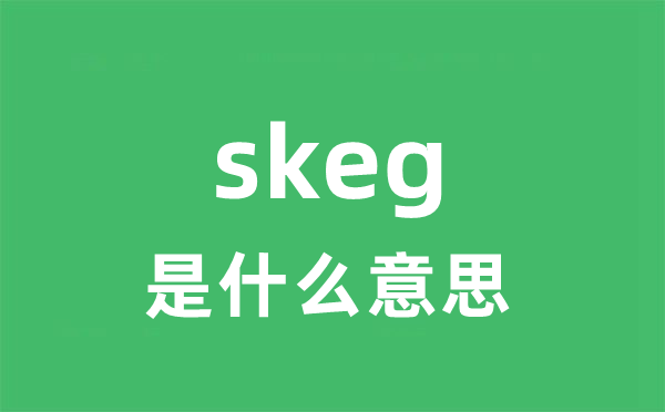 skeg是什么意思