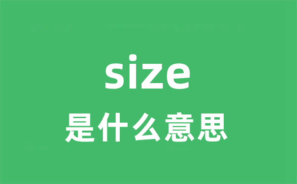 size是什么意思