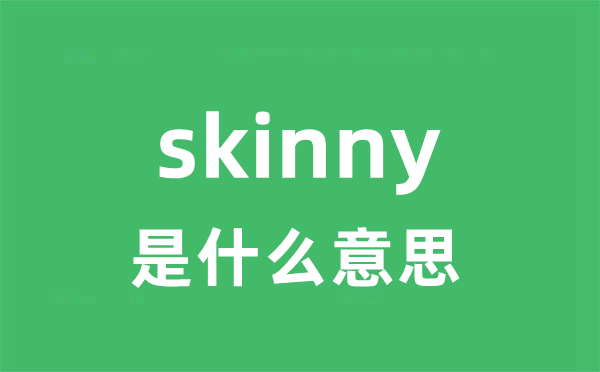 skinny是什么意思