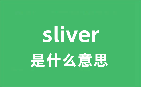 sliver是什么意思