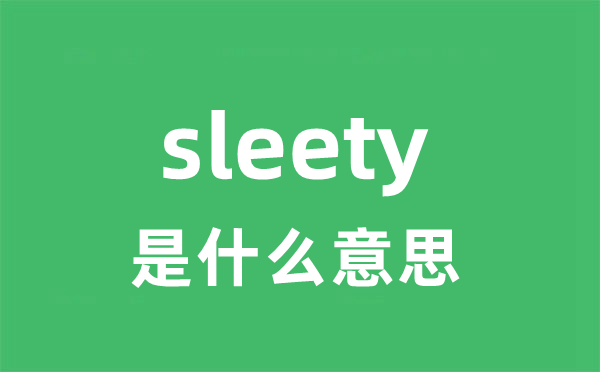 sleety是什么意思