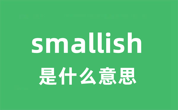 smallish是什么意思