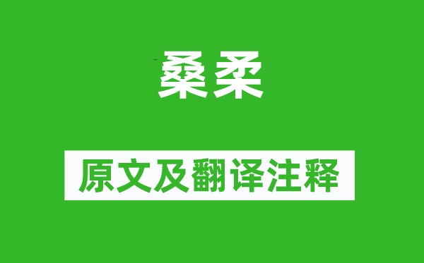 诗经·大雅《桑柔》原文及翻译注释,诗意解释