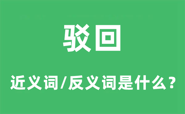 驳回的近义词和反义词是什么,驳回是什么意思